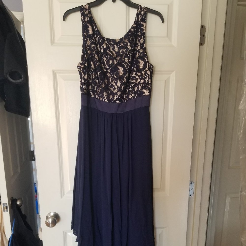 Eliza J Chiffon Dress with Shawl